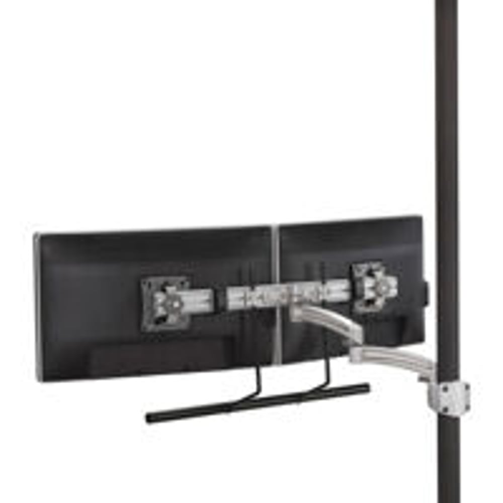 Chief K2P22HS K2 Pole Mount Dual Display 2L Arm H-Array, Silver