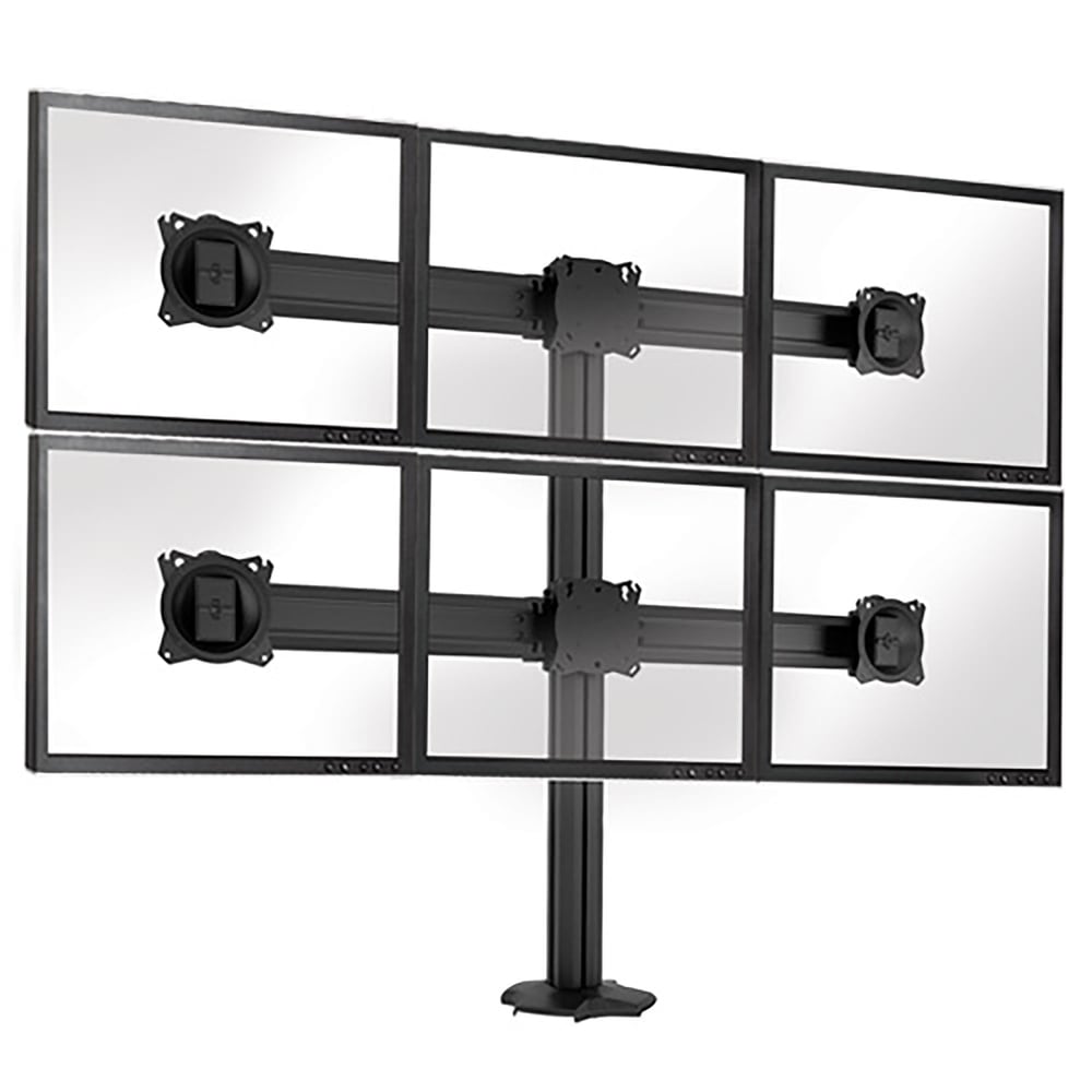 Chief K3G320B Adjustable Array Six (3X2) Grommet, Black