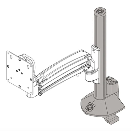 Chief KRA245S Kxc K1C K2C Column Desk Clamp Base, Silver