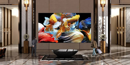 LG MAGNIT LMPB009 Micro LED display lifestyle installation in hotel lobby