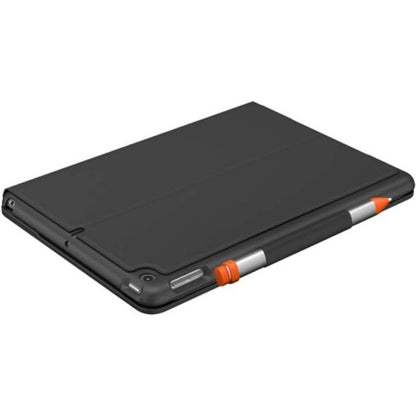 Logitech Slim Folio for iPad Air 3rd Gen Graphite angled view