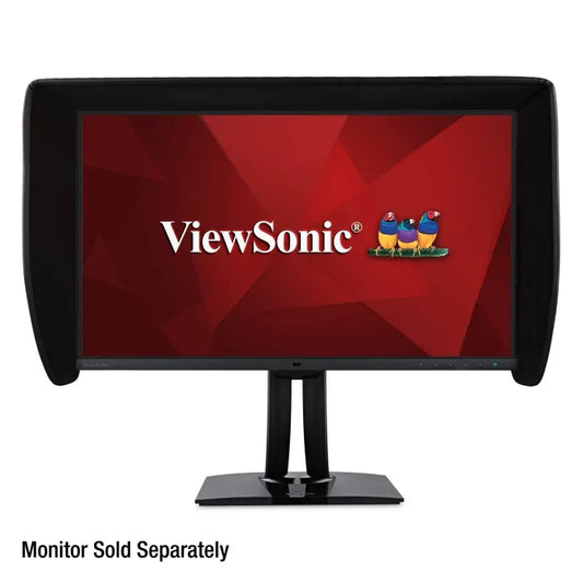 ViewSonic MH27M1 monitor hood attached to a VP2785 display blocking side glare