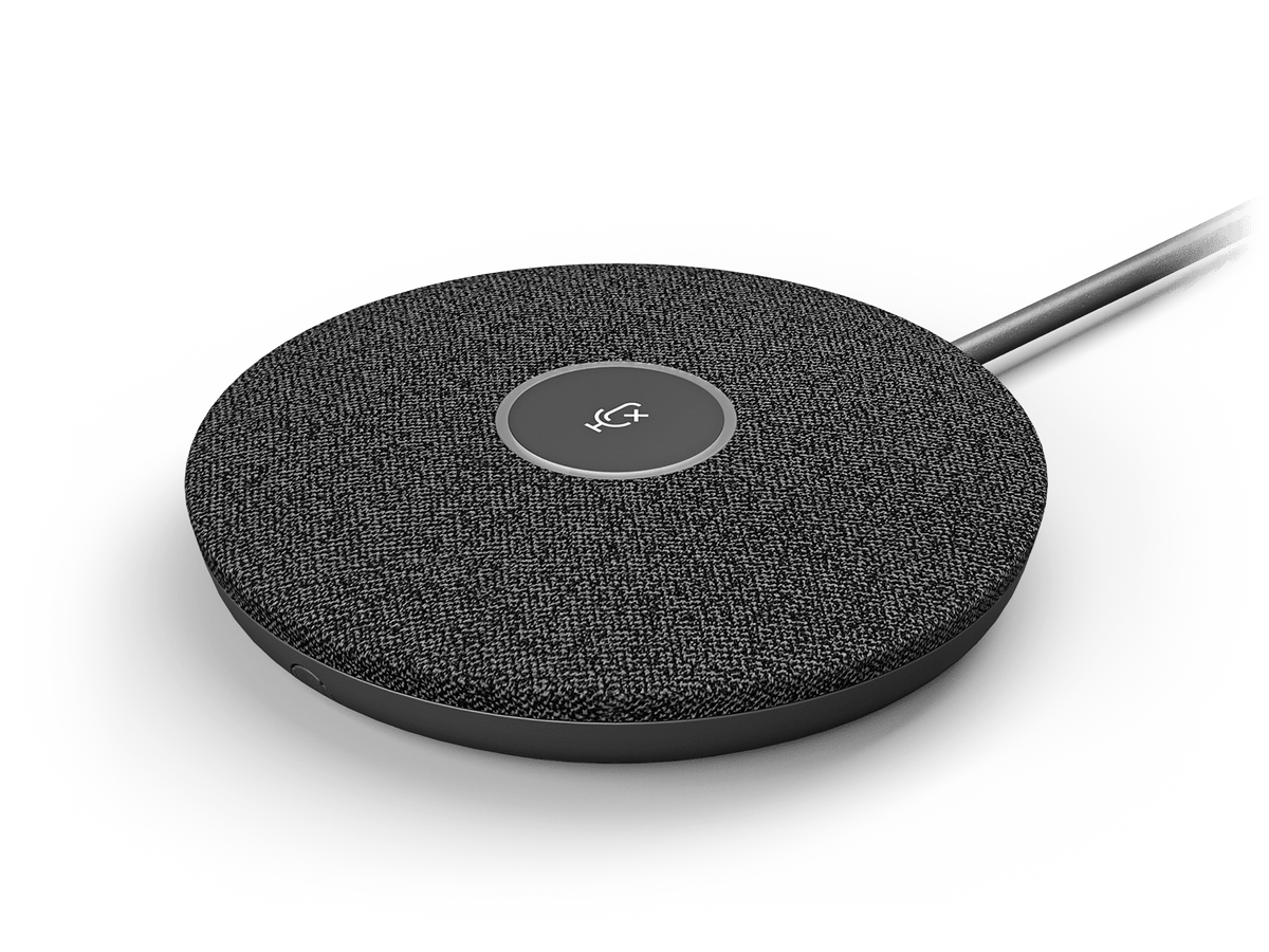 Logitech Rally Mic Pod graphite on conference table