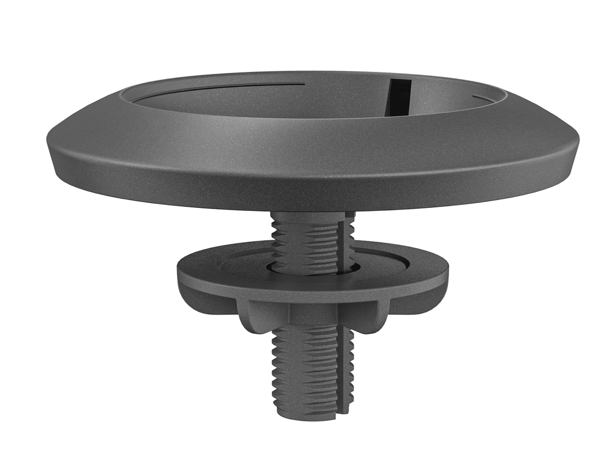 Logitech Rally Mic Pod Table Mount installed on conference table