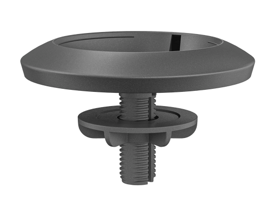 Logitech Rally Mic Pod Table Mount installed on conference table