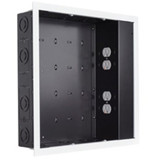 Chief PAC526FWP4 In-Wall Large White, with Surgex 2 Outlets Storage And Power