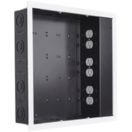 Chief PAC526FWP6 In-Wall Storage Box With 6 Receptacle Filter & Surge