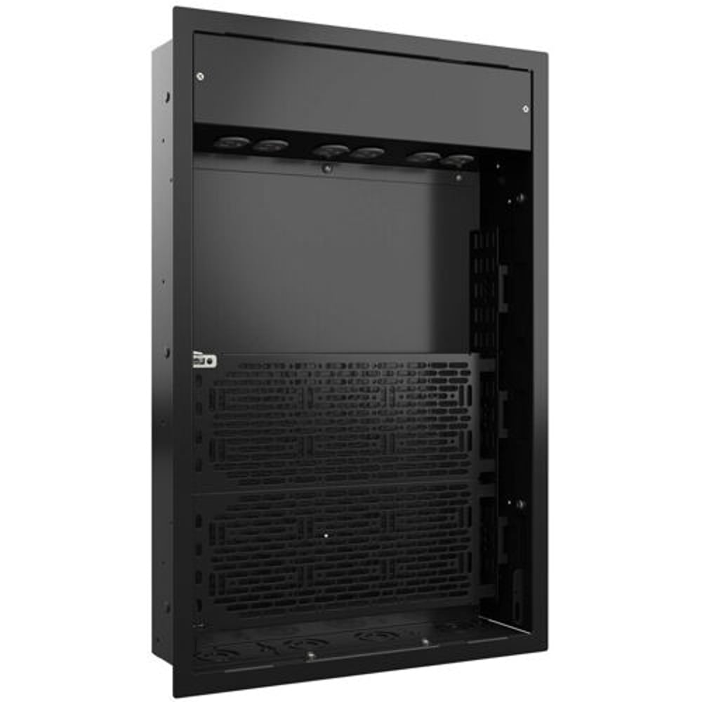 Chief PAC527LFBP6 Large Inwall Box 14.25X22 Ll, Flg, 6Pwr, Bk
