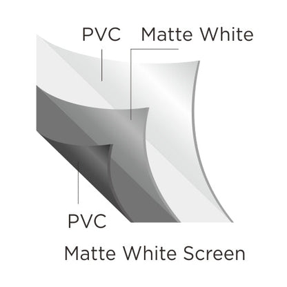 VSYS PEGA120 projection screen frame construction detail