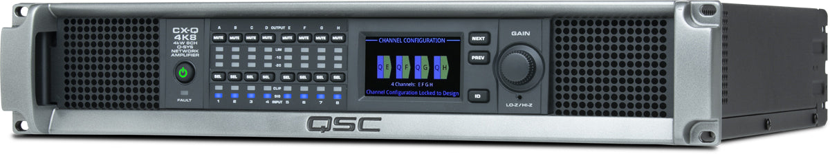 Q-SYS CX-Q 4K8: Eight-channel Network Amplifier, view 3