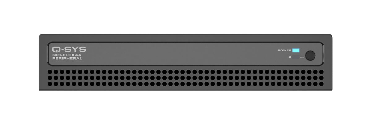 Q-SYS QIO-FLEX4A: Modular Network I/O Expander for Q-SYS