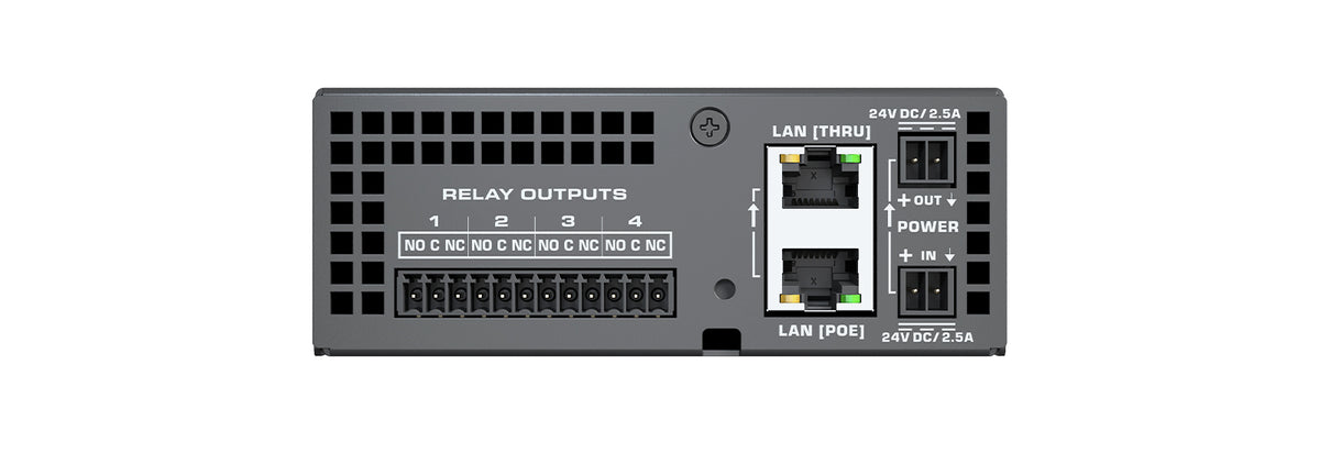 Q-SYS QIO-LVR4: Low-Voltage Relay Network I/O Expander, view 2