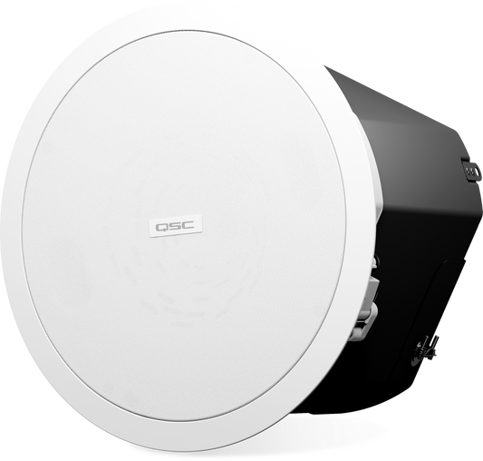 Q-SYS AD-C6T-HC: AcousticDesign 6.5 inch Two-Way Ceiling Speaker For Install, High Ceiling, 75 degree conical