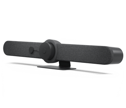 Logitech Rally Bar video bar - angled view showing PTZ camera