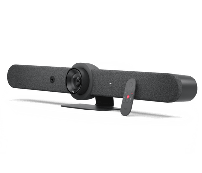 Logitech Rally Bar rear panel showing connectivity ports