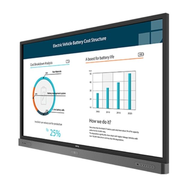 BenQ RP654K 65 inch 4K UHD interactive flat panel, view 2