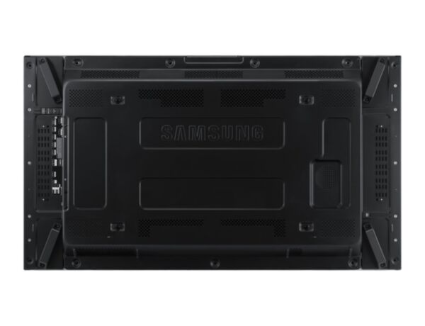 Rear interface of Samsung model LH55PECPLBC/UE showing HDMI, DisplayPort, and RS-232C connectivity terminals. MoIAT compliant industrial hardware for regional GCC projects with fast local delivery from the Trianze Tech Dubai hub.