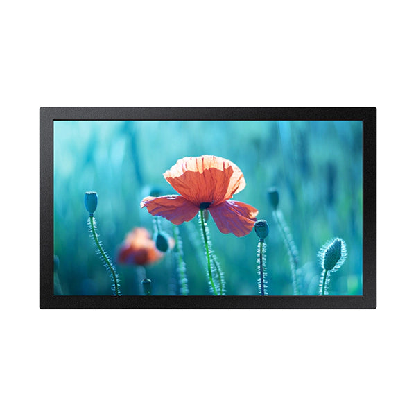Samsung QB13R 13 inch Full HD smart signage display featuring a compact chassis and professional Home UI. High-performance hardware available for volume B2B procurement in Dubai and Abu Dhabi via Trianze Tech.