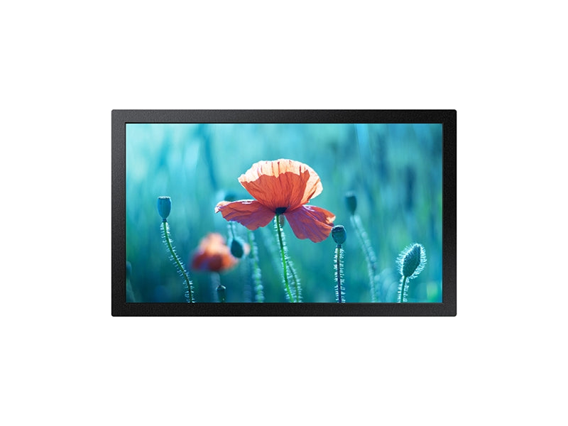 Samsung QB13R-TM 13 inch interactive Full HD touchscreen featuring PCAP capacitive touch technology and 16/7 industrial runtime. Professional hardware available for B2B procurement in Dubai and Abu Dhabi via Trianze Tech.