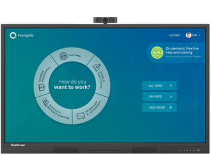 OneScreen T6-75 T6 75 inch 4K UHD Interactive Touchscreen Display, Seamless Collaboration for Modern Workspaces product photo