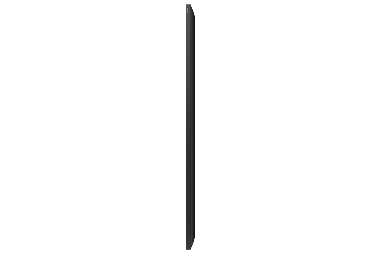 Samsung QM98C 98 inch 4K UHD commercial signage display - side profile showing ultra-slim depth