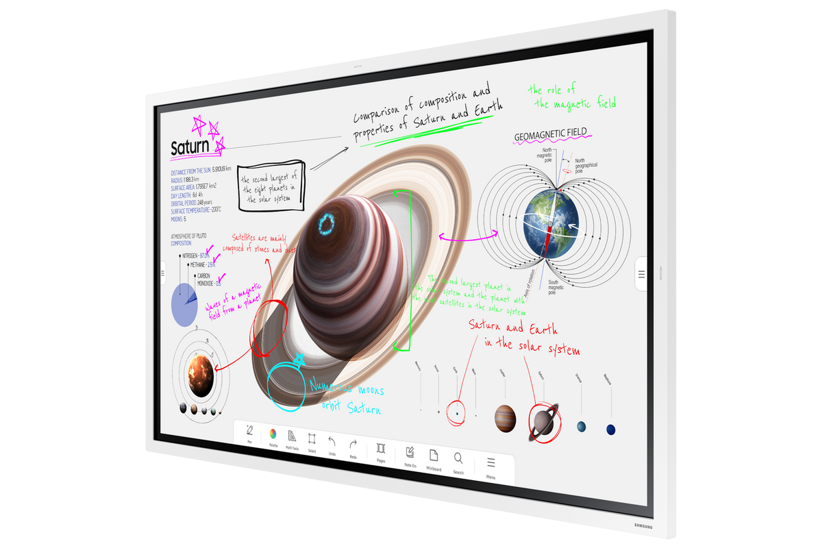Samsung Flip Pro 55 inch interactive display right angled perspective view
