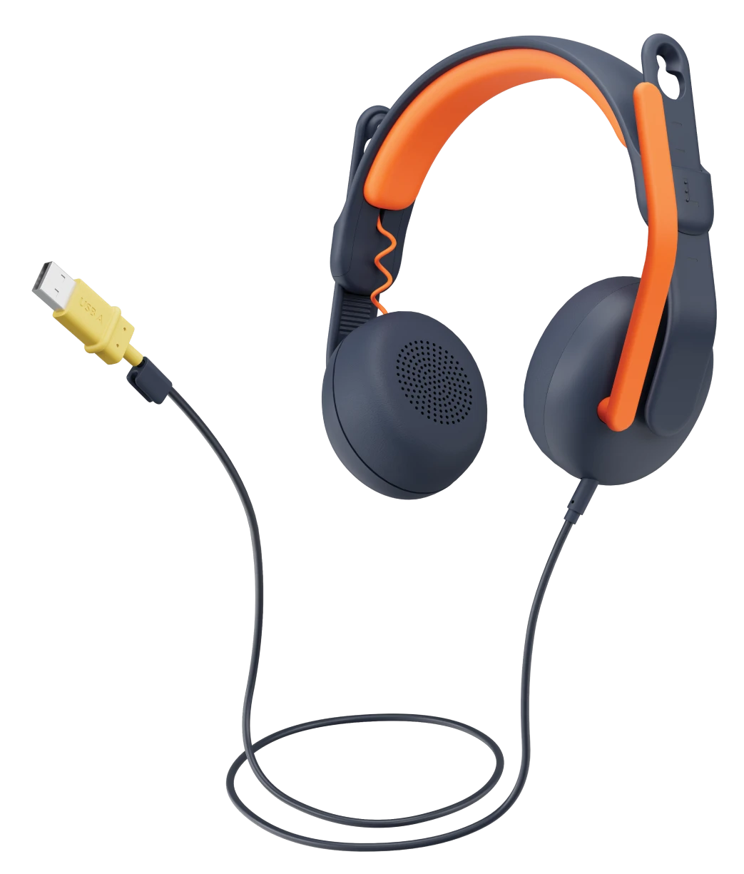 Logitech Zone Learn interchangeable USB-A cable option