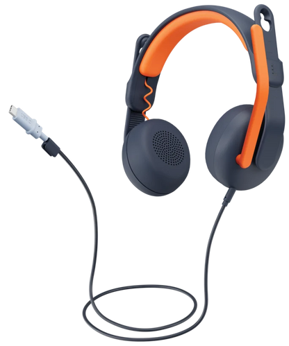 Logitech Zone Learn interchangeable USB-C cable option