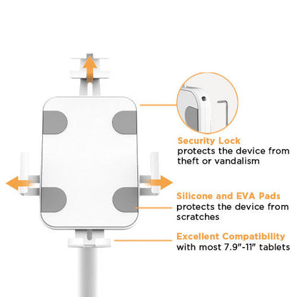 VSYS VPAD33-01 tablet mount feature callouts