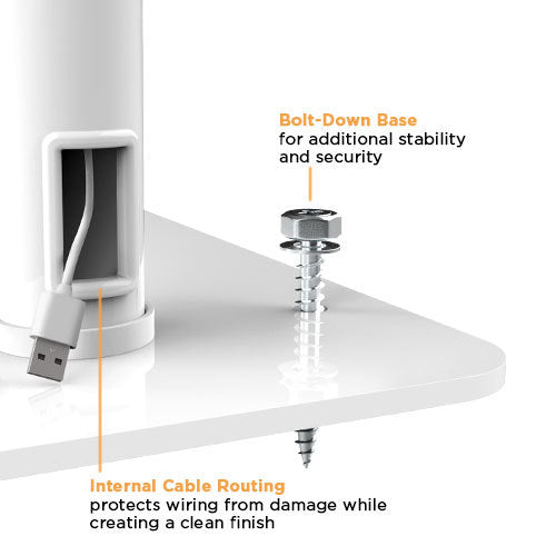 VSYS VPAD33-01 secure cable management detail