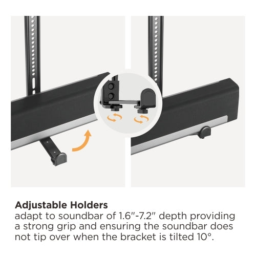VSYS VSSB-49 soundbar mount secure attachment detail