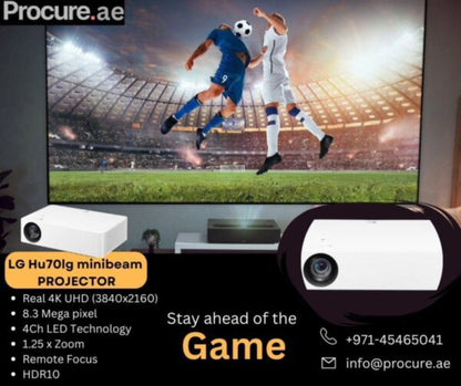 LG CineBeam HU70LG 4K UHD LED Home Theater Projector (1500 ANSI Lumens, webOS 4.5, Smart Wireless Mirroring, Wheel-less LED Technology)